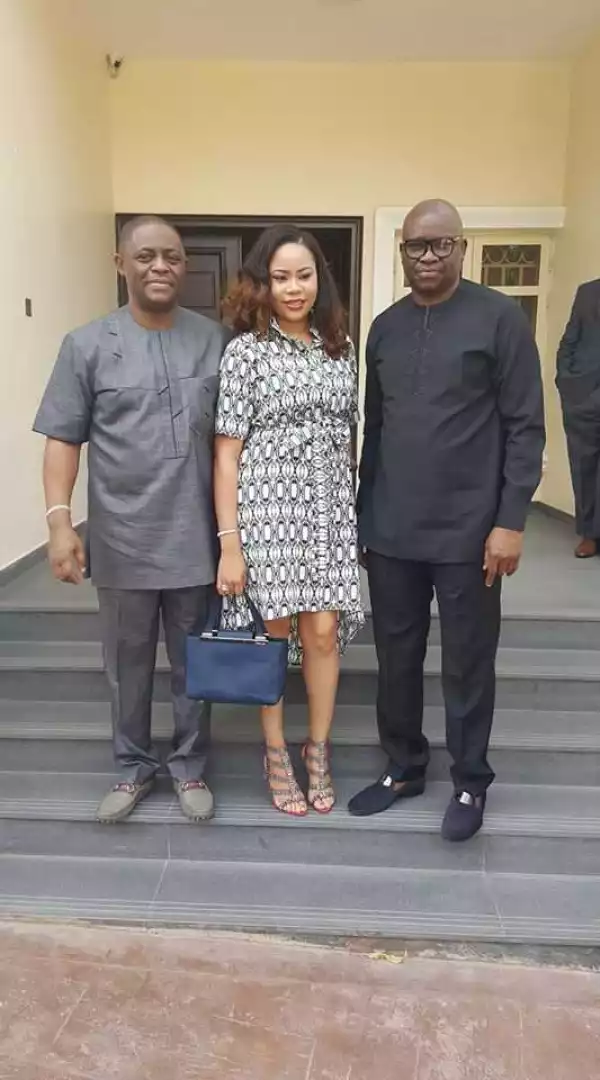 "The Lion And Tiger Are One"; Femi Kayode And Wife Visit Fayose In Ekiti... Photo